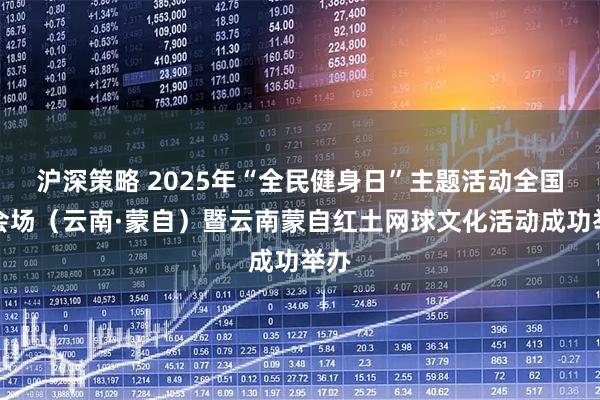 沪深策略 2025年“全民健身日”主题活动全国主会场（云南·蒙自）暨云南蒙自红土网球文化活动成功举办