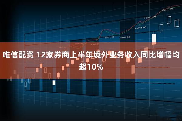 唯信配资 12家券商上半年境外业务收入同比增幅均超10%