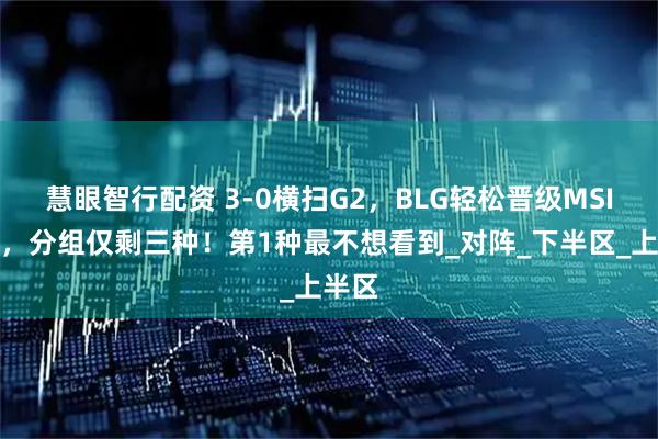 慧眼智行配资 3-0横扫G2，BLG轻松晋级MSI正赛，分组仅剩三种！第1种最不想看到_对阵_下半区_上半区